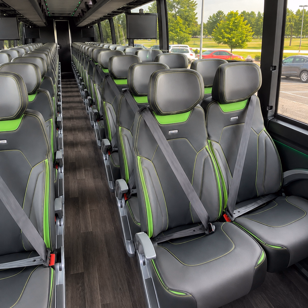 lincoln charter bus inside