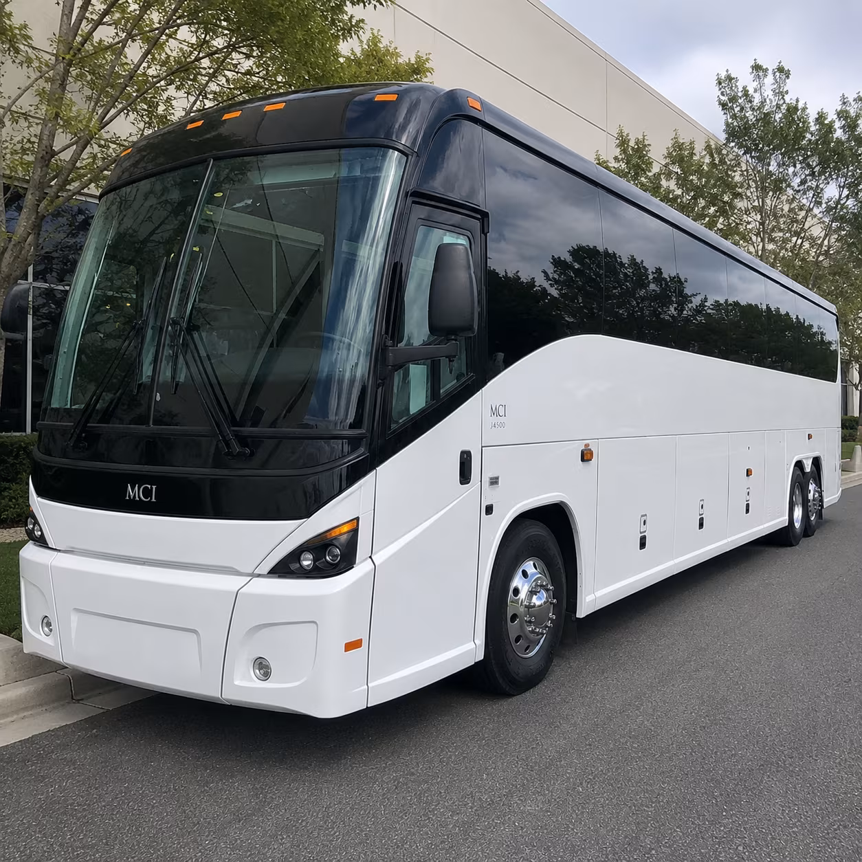 lincoln charter bus services exterior